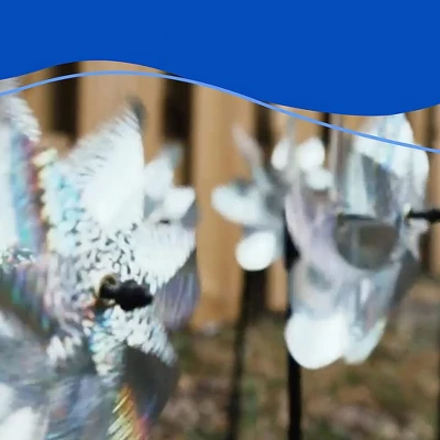 BIRD BLINDER Repellent Pin Wheels To Scare Birds & Pests, Silver Set Of 8 3 BIRD BLINDER Repellent Pin Wheels To Scare Birds & Pests, Silver Set Of 8 - Image 3