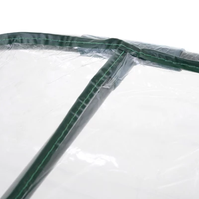 Outsunny Portable Tunneled Greenhouse With Zippered Doors, Water/UV Fighting PVC Cover 4 Outsunny Portable Tunneled Greenhouse With Zippered Doors, Water/UV Fighting PVC Cover - Image 4