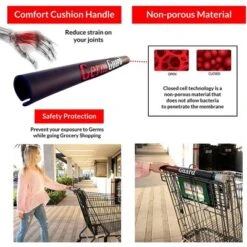 Dbest Products 01-816 Germ Gard Contactless Touch Free Personal Protection Equipment Grocery Shopping Cart Handle Cushion Cover (5 Pack) -Garden & Outdoors GUEST cf736498 db84 44d1 a5d3 5a5ae5074cdb