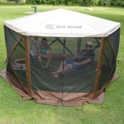CLAM Quick-Set Outdoor Portable Escape Sky/Sky Camper Screened Gazebo Canopy Tent Rain Fly Tarp With Carry Bag, Cover Only, Tan -Garden & Outdoors GUEST d06ccd1f 5fcc 4602 8c93 308ae56dbc5f