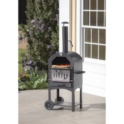 Evergreen Charcoal Grill/Oven- 25.39 X 61.42 X 19.68 Inches Outdoor Safe And Weather Resistant For Outdoor Dining And Heating