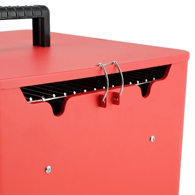 Permasteel Square Portable Charcoal Grill PG-40C10-RD - Red 10 Permasteel Square Portable Charcoal Grill PG-40C10-RD - Red - Image 10