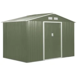 Outsunny Metal Storage Shed Garden Tool House With Double Sliding Doors, 4 Air Vents For Backyard, Patio -Garden & Outdoors GUEST d4867776 7911 416f b75a 1722bec2775a