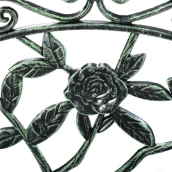 Antique Aluminum Bench Patio Garden Chair Porch Cast For Outdoor Green -Garden & Outdoors GUEST d4995be9 8133 44da b0fe 20f397c3e7b6