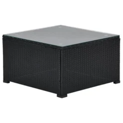 10pc Wicker Patio Sectional Seating Set With Cushion - Black/Beige - GODEER -Garden & Outdoors GUEST d5a39b35 6a1b 4abd 808d c26ad6b2f351