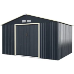 Costway Metal Storage Shed For Garden And Tools W/Sliding Double Lockable Doors -Garden & Outdoors GUEST d5d2dcc5 7a8e 4310 b4e0 437e5c455609