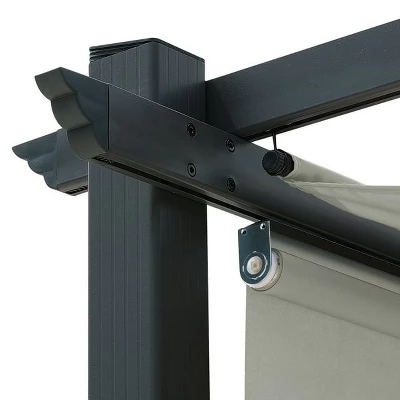 Aoodor 10 X 13 Ft Outdoor Pergola With Retractable Canopy, Aluminum Frame, 4 Pieces Patio Sun Shade Shelter For Backyard, Deck 2 Aoodor 10 X 13 Ft Outdoor Pergola With Retractable Canopy, Aluminum Frame, 4 Pieces Patio Sun Shade Shelter For Backyard, Deck - Image 2