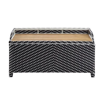 2pc Maksville Outdoor Aluminum Storage Bench & Trash Can - MiBasics 13 2pc Maksville Outdoor Aluminum Storage Bench & Trash Can - MiBasics - Image 13