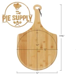 Pie Supply Bamboo Pizza Peel For Baking And Serving, Wood Paddle Cutting Board With Handle And Hanging Strap -Garden & Outdoors GUEST d7bfefd3 241c 484a 9aa4 7eafc95f8438