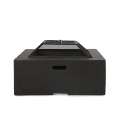 Berwick Outdoor Light Weight Concrete Wood Burning Square Fire Pit Dark Gray - Christopher Knight Home 13 Berwick Outdoor Light Weight Concrete Wood Burning Square Fire Pit Dark Gray - Christopher Knight Home -Garden & Outdoors GUEST d90afdf7 1a95 4b63 a057 71b780e8de31