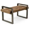 Plow & Hearth Reclaimed Wood And Iron Outdoor Bench - Bronze