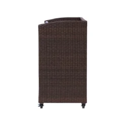 Teamson Home 39.5" Veronica Rolling Outdoor PE Rattan Bar Cart With Storage, Brown 16 Teamson Home 39.5" Veronica Rolling Outdoor PE Rattan Bar Cart With Storage, Brown -Garden & Outdoors GUEST d9d343d8 b055 45c1 a5c5 208ad0ab44a7