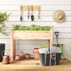 38"x20" Outdoor Raised Garden Bed Rectangular Cedar - Smith & Hawken™