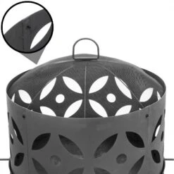 Sunnydaze Decor Sunnydaze Outdoor Camping Or Backyard Cast Iron Retro Round Fire Pit Bowl With Handles And Spark Screen - 26" - Black 10 Sunnydaze Decor Sunnydaze Outdoor Camping Or Backyard Cast Iron Retro Round Fire Pit Bowl With Handles And Spark Screen - 26" - Black -Garden & Outdoors GUEST db2ca9d5 940d 4bcb 84e4 19e5424b8e8a