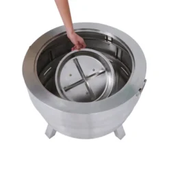 Teamson Home Felix Stainless Steel Collapsible Wood-Burning Fire Pit -Garden & Outdoors GUEST dbc2eaf8 259f 435a 9fa4 fee1de4e60bb