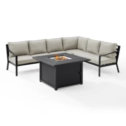 5pc Clark Outdoor Steel Fire Pit Set - Crosley -Garden & Outdoors GUEST dc7836d6 f25f 4fd0 8fc0 7d995ec2ef3a