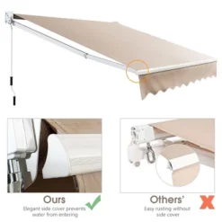 Costway 10' X 8' Retractable Awning Patio Sun Shade W/Crank Handle 14 Costway 10' X 8' Retractable Awning Patio Sun Shade W/Crank Handle -Garden & Outdoors GUEST dc882d5d c8c4 428e 8657 a0422a929410