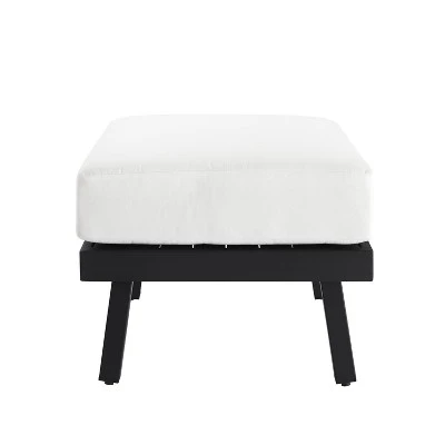 Linon Lark Aluminum Ottoman 2 Linon Lark Aluminum Ottoman - Image 2