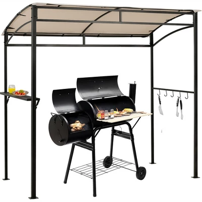 Costway 7'x4.5' Grill Gazebo Outdoor Patio Garden BBQ Canopy Shelter Storage Hook 7 Costway 7'x4.5' Grill Gazebo Outdoor Patio Garden BBQ Canopy Shelter Storage Hook - Image 7