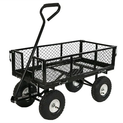Sunnydaze Decor Sunnydaze Outdoor Lawn And Garden Heavy-Duty Durable Steel Mesh Utility Wagon Cart With Removable Sides 12 Sunnydaze Decor Sunnydaze Outdoor Lawn And Garden Heavy-Duty Durable Steel Mesh Utility Wagon Cart With Removable Sides - Image 12