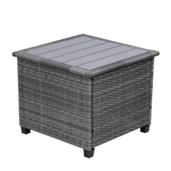 8pc Wicker Patio Conversation Set With Cushions - Gray - GODEER -Garden & Outdoors GUEST e1dc3742 cecb 4a66 b578 b12fc2a05ff8