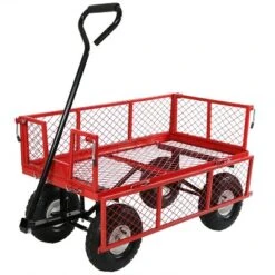 Sunnydaze Decor Sunnydaze Outdoor Lawn And Garden Heavy-Duty Durable Steel Mesh Utility Wagon Cart With Removable Sides 19 Sunnydaze Decor Sunnydaze Outdoor Lawn And Garden Heavy-Duty Durable Steel Mesh Utility Wagon Cart With Removable Sides -Garden & Outdoors GUEST e2dc8950 5593 4b1e 9aac 1b79932de0aa