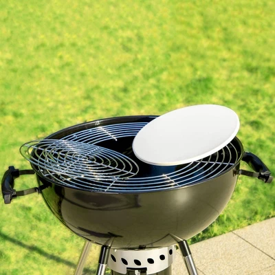 Captiva Designs E02GR013 22" Kettle Charcoal Grill With Pizza Ring And Pizza Stone - Black 5 Captiva Designs E02GR013 22" Kettle Charcoal Grill With Pizza Ring And Pizza Stone - Black - Image 5