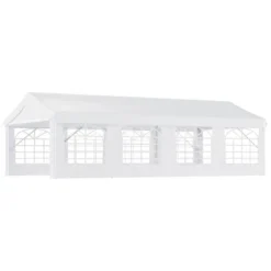 Outsunny 13' X 26' Event Tent & Party Pavilion, Removable Sidewalls, Zipper Doors, Extra Large Steel Frame, Stylish Windows, Wedding White -Garden & Outdoors GUEST e40f753e 6978 4b40 921b 7a452da7c0e0