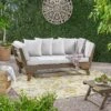 Ottavio Acacia Wood Outdoor Patio Daybed - Gray - Christopher Knight Home