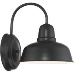 John Timberland Urban Barn Rustic Industrial Farmhouse Outdoor Wall Light Fixtures Set Of 2 Black Gooseneck Arm 11 1/4" For Post Exterior Barn Deck -Garden & Outdoors GUEST e6c90990 0c40 43c8 97a6 d3327abb3ed6