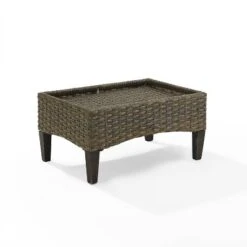 Rockport Outdoor Ottoman - Oatmeal/Light Brown - Crosley -Garden & Outdoors GUEST e7039c5c 7a8d 42ee a2e9 09fa47488b25