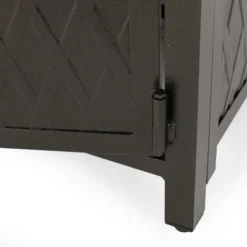 Amherst Square 32.25" Aluminum Gas Fire Pit - Hammered Bronze - Christopher Knight Home -Garden & Outdoors GUEST eb20c2ff f465 493a 80a5 765159caf020