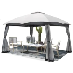 Costway 10x12 FT 2-Tier Patio Gazebo Canopy Netting Heavy-Duty Metal Easy-Setup Outdoor 17 Costway 10x12 FT 2-Tier Patio Gazebo Canopy Netting Heavy-Duty Metal Easy-Setup Outdoor -Garden & Outdoors GUEST ed9d6070 09ef 4f07 a55b 68986a7f1712