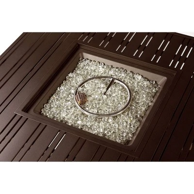 42" Square 55000 BTUs Propane Glass Fire Pit Table Set With 2 Covers - Gray - Oakland Living 3 42" Square 55000 BTUs Propane Glass Fire Pit Table Set With 2 Covers - Gray - Oakland Living - Image 3