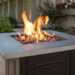Endless Summer The Wakefield 28" Square LP Gas Outdoor Fire Pit Black -Garden & Outdoors GUEST ef28b1e0 935e 4c29 b201 6aefff691e68