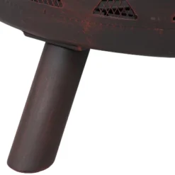 Sunnydaze Decor Sunnydaze Outdoor Camping Or Backyard Crossweave Cut Out Fire Pit With Spark Screen, Log Poker, And Metal Wood Grate - Bronze -Garden & Outdoors GUEST ef74e90e 905f 4eb3 98ea 980d2da74a56