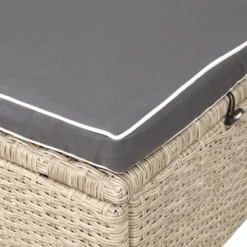 6pc Wicker Patio Set With Benches - Brown/Gray - GODEER -Garden & Outdoors GUEST efb75688 56f5 41cc a2d9 4b7de1e0e96d