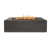 Baltic Rectangle Natural Gas Fire Table - Gray - Real Flame