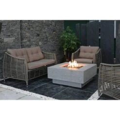 Manhattan 36" Outdoor Fire Pit Propane Table Backyard Patio Heater - Elementi
