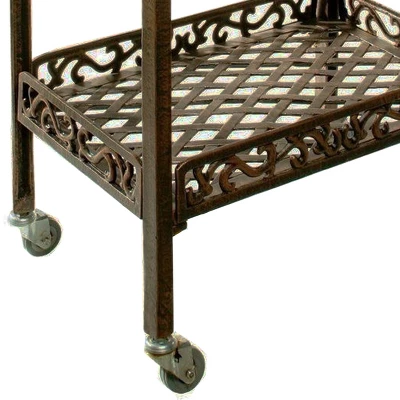 Oakland Living 2 Tier Metal Patio Service Cart 3 Oakland Living 2 Tier Metal Patio Service Cart - Image 3