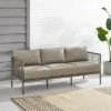 Cali Bay Outdoor Wicker Sofa - Taupe/Light Brown - Crosley