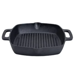 Bruntmor 10" Square Cast Iron Grill Pan - Black -Garden & Outdoors GUEST f645f2e3 ba38 410e 8b2c 71066d9814ba