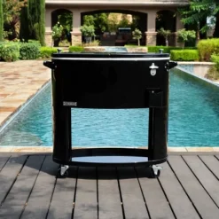 80qt Sporty Oval Rolling Patio Cooler - Permasteel -Garden & Outdoors GUEST f65b54ab c764 491f b44e 4837cb5dc546
