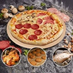 Royal Gourmet 2pc Pizza Set For BBQ Grill Oven With 13'' Round Pizza Cordierite Stone -Garden & Outdoors GUEST f683dc49 51c2 4ca9 9507 1eedc9f93db9