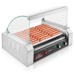 Olde Midway Electric Hot Dog Roller Grill Machine With Glass Cover, Commercial Grade -Garden & Outdoors GUEST f6b0c080 22c1 48e2 9f29 0c5106103449