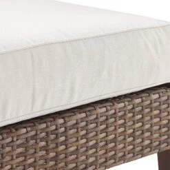 Capella 2pk Outdoor Wicker Ottomans - Cream/Brown - Crosley -Garden & Outdoors GUEST f76a8125 07c6 45f3 93e7 ea8ba37b362e