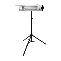 Kenmore Carbon Infrared 1500W Electric Patio Heater With Tripod & Remote Silver