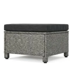 Puerta 2pk Outdoor Wicker Ottomans With Cushions - Black/Dark Gray - Christopher Knight Home 14 Puerta 2pk Outdoor Wicker Ottomans With Cushions - Black/Dark Gray - Christopher Knight Home -Garden & Outdoors GUEST f9dba45b 9fc9 428d a918 b2abd5fe6a56