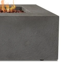 Baltic Rectangle Natural Gas Fire Table - Gray - Real Flame 7 Baltic Rectangle Natural Gas Fire Table - Gray - Real Flame -Garden & Outdoors GUEST fb767c4e 9573 4461 b354 3dce3d048188