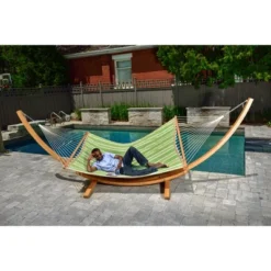 Vivere 15ft Arc Hammock Stand - Pine Color -Garden & Outdoors GUEST fc992853 c649 4917 acd4 555ceb701b7d